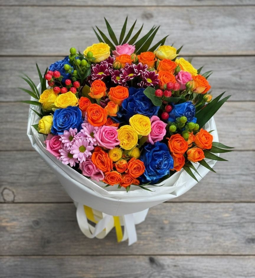 Букет цветов из: Розы и Хризантемы в Ардатове Нижегородской области