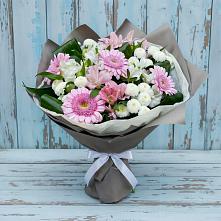 Букет цветов из:  Герберы, Альстромерии и Хризантемы в Ардатове Нижегородской области