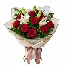 Букет цветов из:  Лилии и Розы в Ардатове Нижегородской области