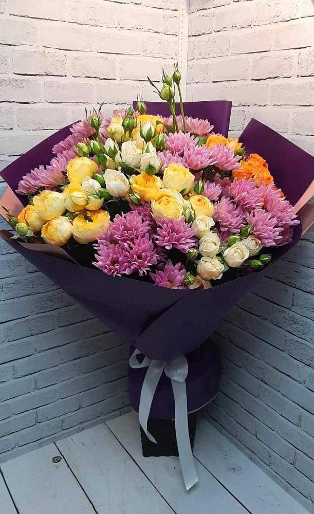 Букет цветов из: Хризантемы и Розы в Ардатове Нижегородской области