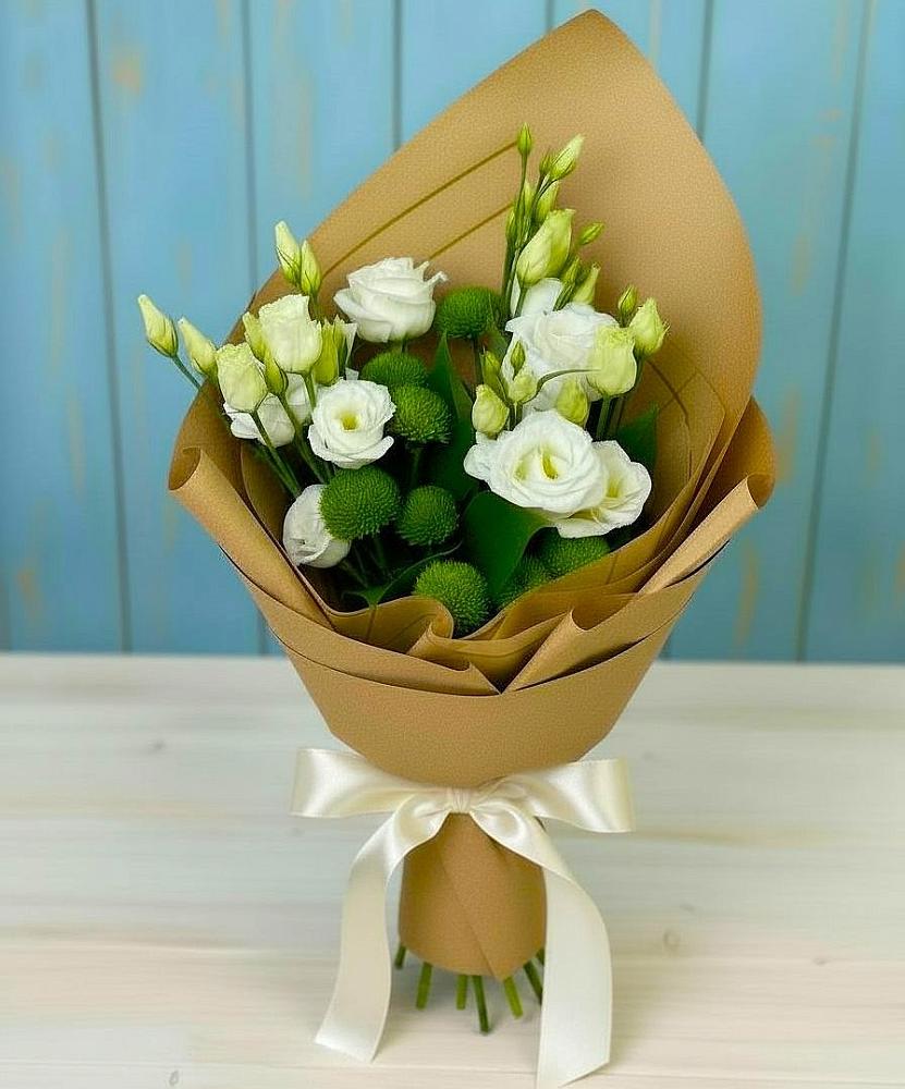 Букет цветов из: Хризантемы и Лизиантусы в Ардатове Нижегородской области