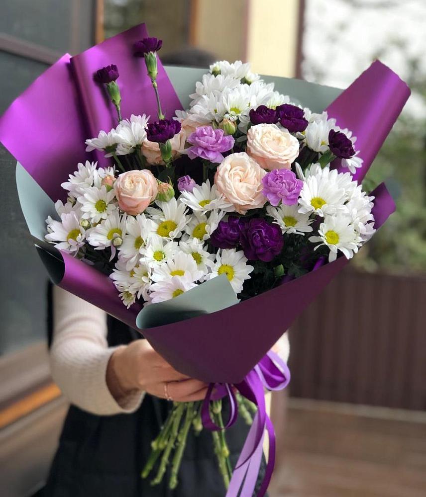 Букет цветов из: Хризантемы, Гвоздики и Розы в Ардатове Нижегородской области