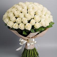 Букет 101 беля роза Белоснежка в Ардатове Нижегородской области