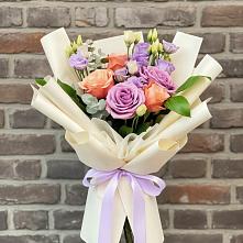 Букет цветов из:  Лизиантусы и Розы #REPLACE_PRED# Ардатове Нижегородской области