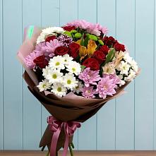 Букет цветов из:  Розы, Хризантемы и Альстромерии в Ардатове Нижегородской области