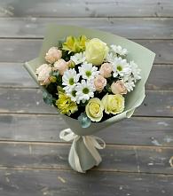 Букет цветов из:  Альстромерии, Розы и Хризантемы в Ардатове Нижегородской области