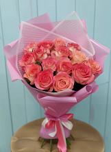 Букет 15 Розовых роз Равель в Ардатове Нижегородской области