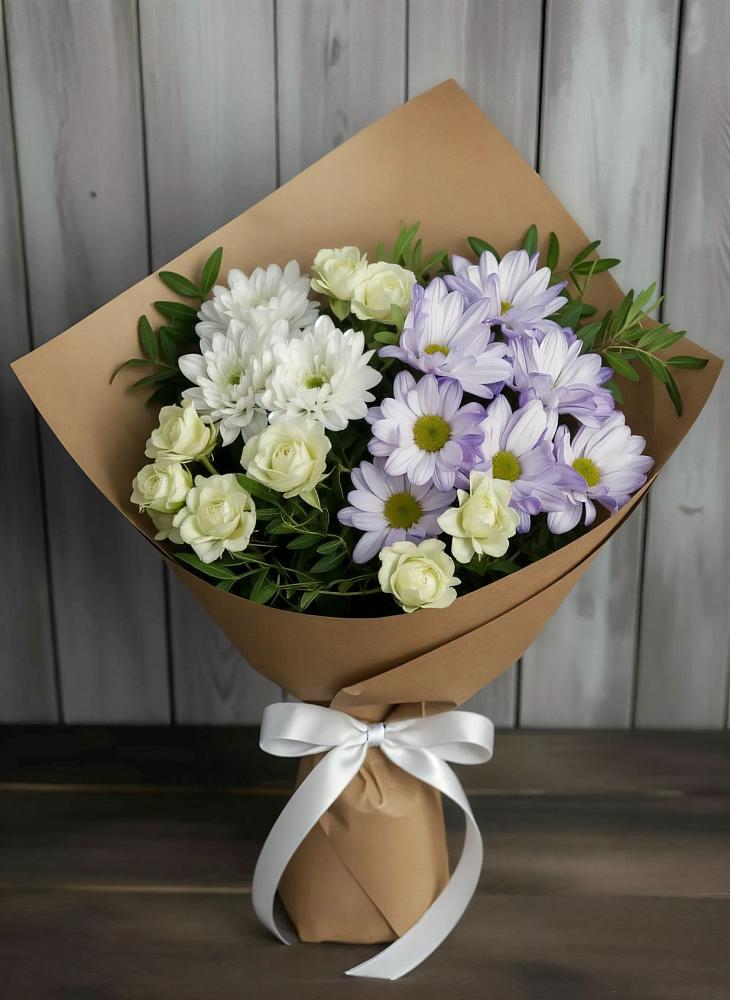 Букет цветов из: Хризантемы и Розы в Ардатове Нижегородской области